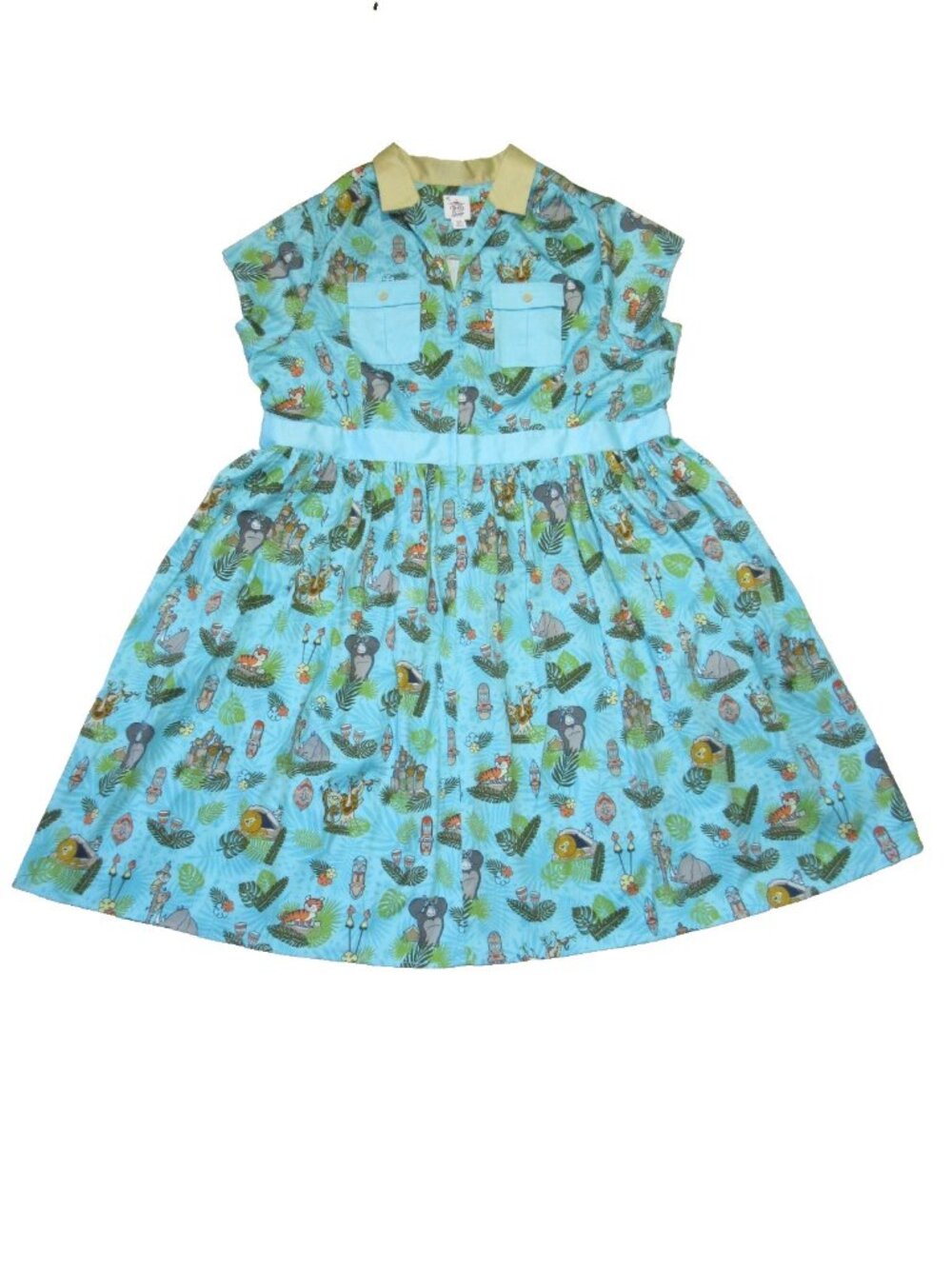 NWT Disney Parks The Dress Shop Jungle Cruise Floral Safari Shirt Dress 2X - Picture 2 of 7